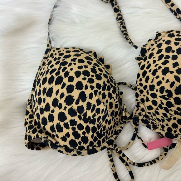 Victoria’s Secret Cheetah Animal Print Bikini Swim Top Size 36C - Picture 2 of 9